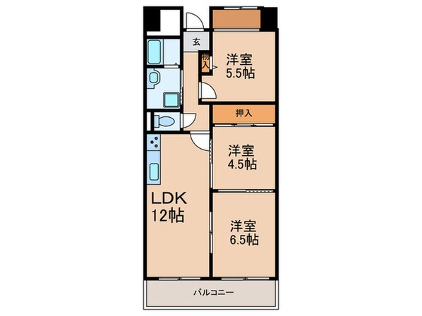 アンドユーイワキ・東大阪の物件間取画像